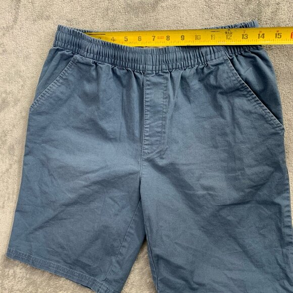 Pact Short Men Medium Blue Stretch Waist Organic Cotton Drawstring Casual Preppy - Picture 3 of 9